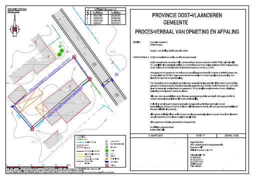 Proces Verbaal van afpaling en grensbepaling