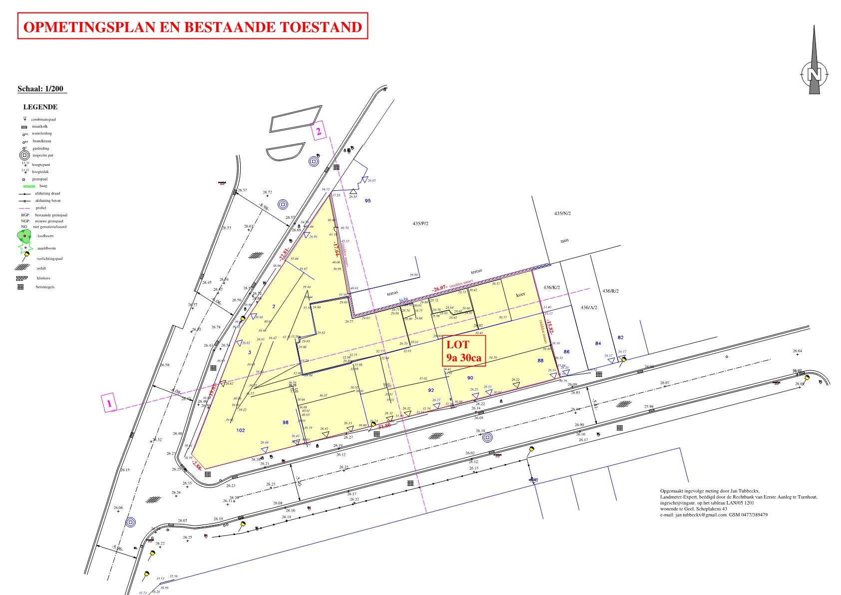 Opmetingen van bestaande toestand